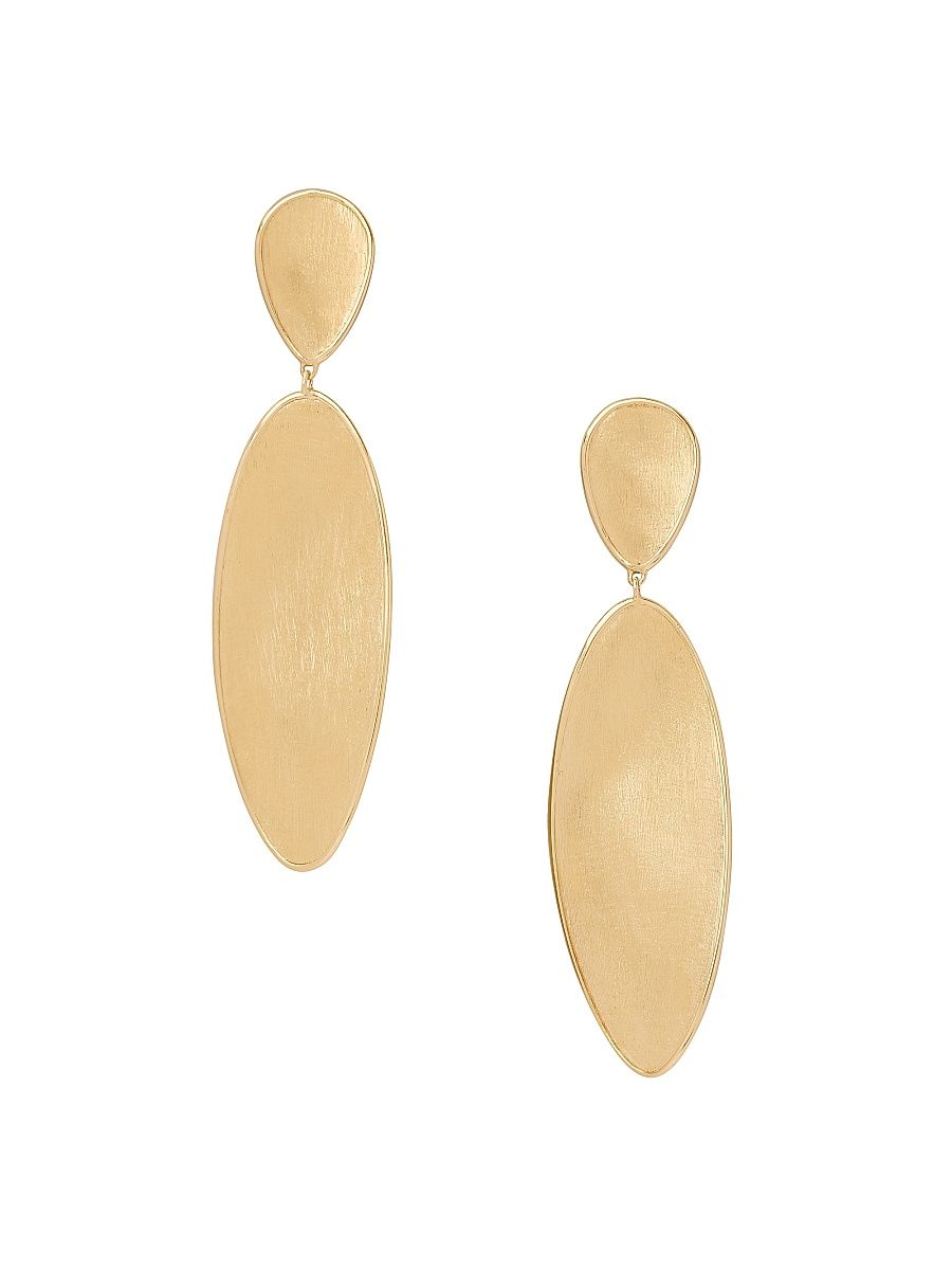 Women's Lunaria Twist 18K Yellow Gold Double-Drop Earrings - Yellow Gold