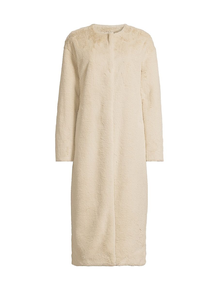 Et Ochs Women's Theo Faux Fur Car Coat - Putty - Size XL