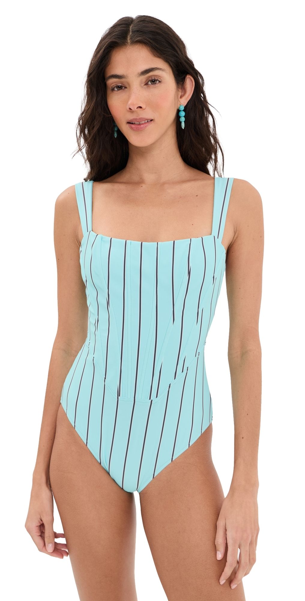 STAUD Adelaide One Piece Pool Stripe XS