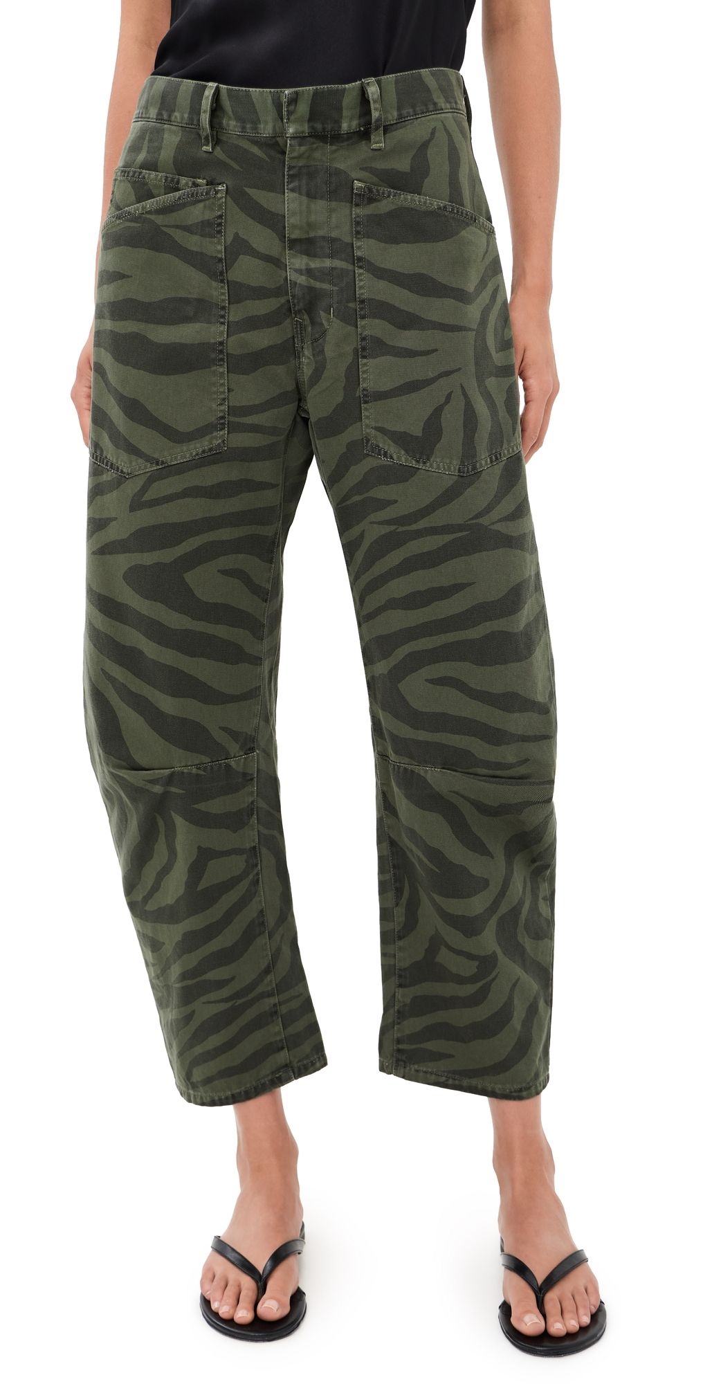Nili Lotan Shon Pants Camo Zebra 10