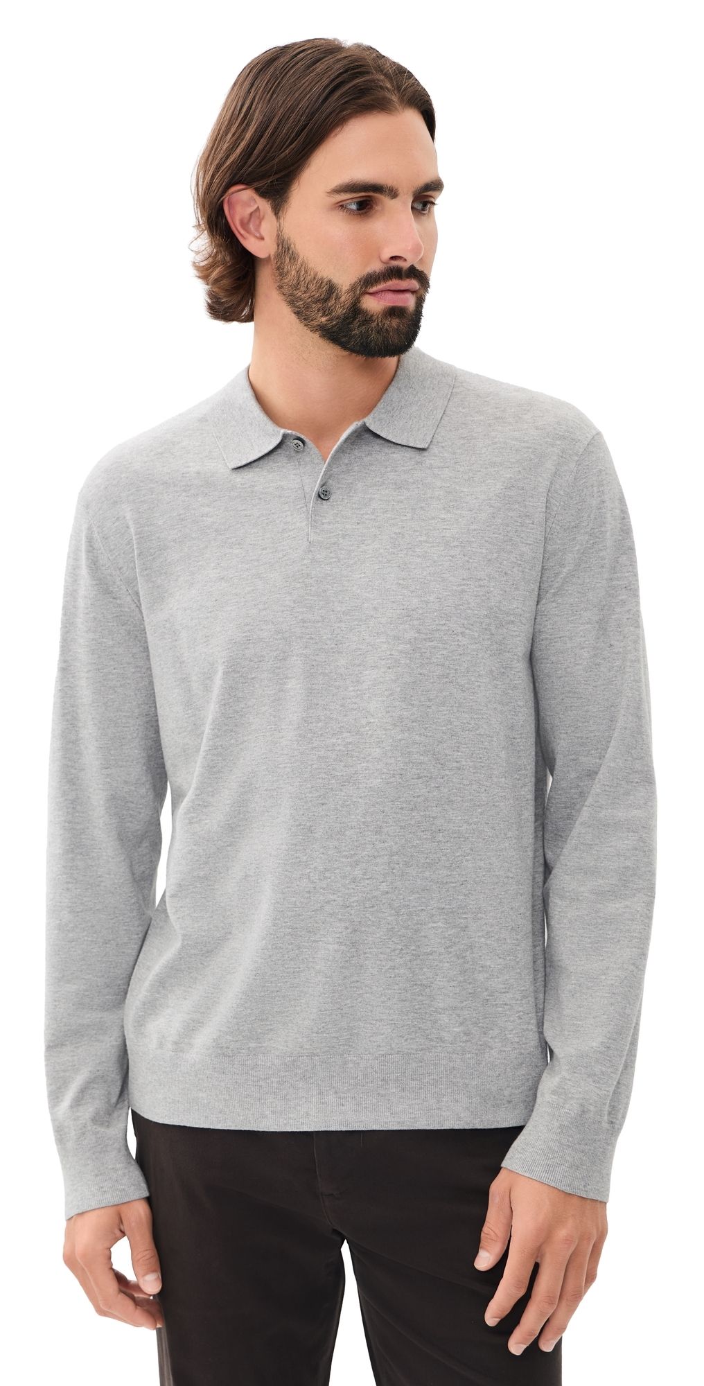 Theory Goris Light Bilen Polo Light Heather Grey XXL