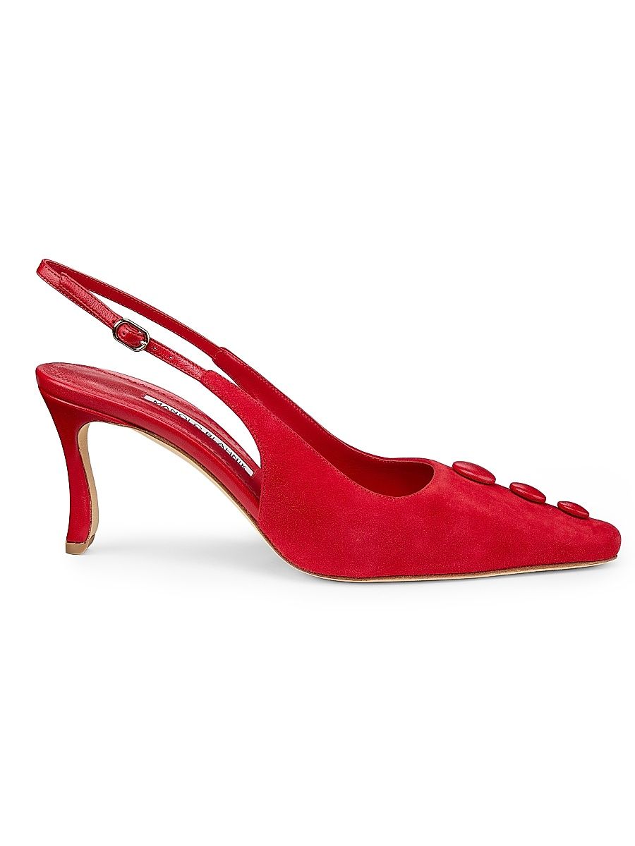 Women's Alexapla 70MM Suede & Leather Pumps - Red - Size 10