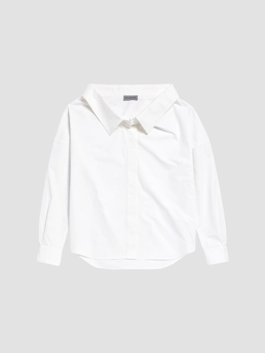 Balenciaga Women's Oversized Stola Shirt - White - Size 0
