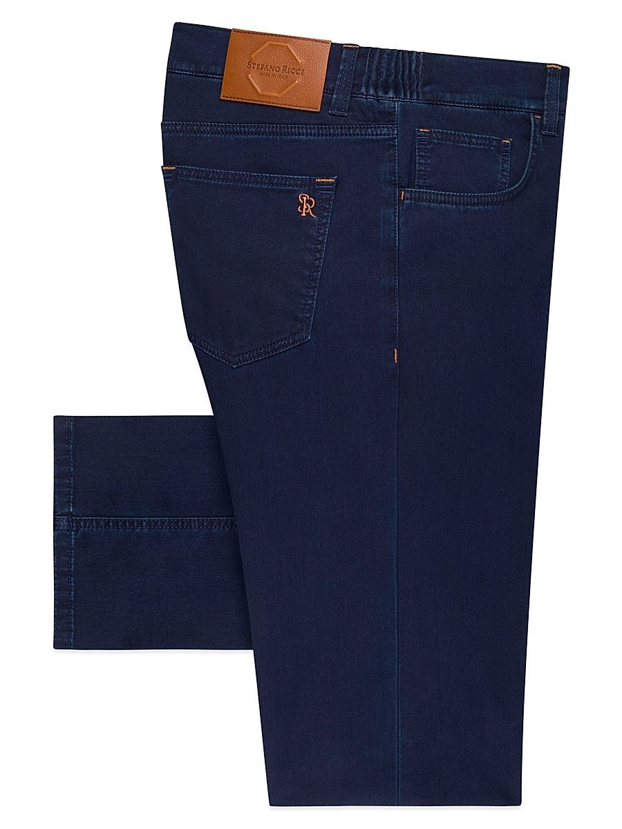 Men's Stretch Denim Sport Jeans - Dark Blue - Size 42