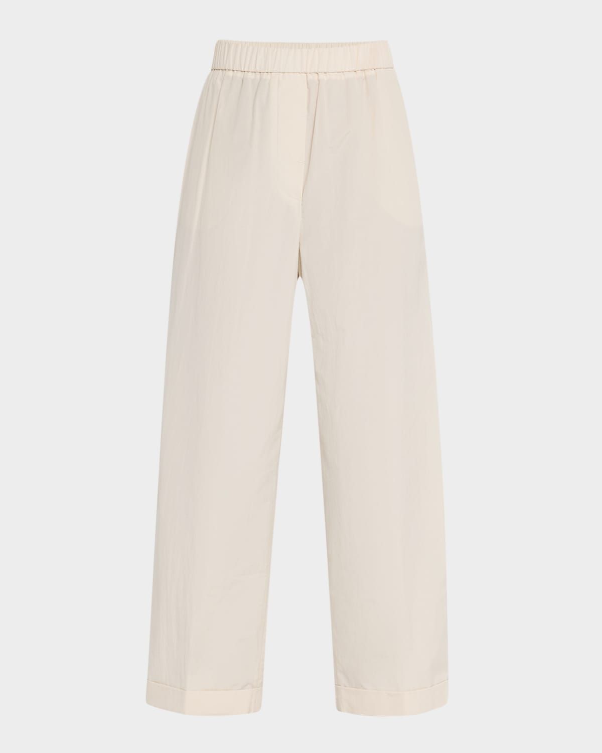 Cropped Straight-Leg Pants