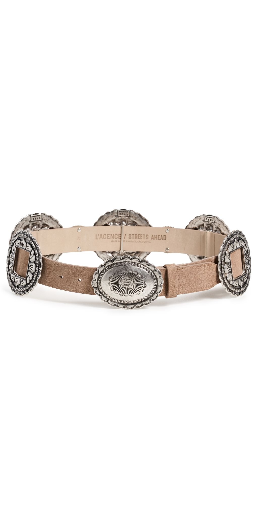L'AGENCE Austin Medlin Belt Cappuccino Suede M