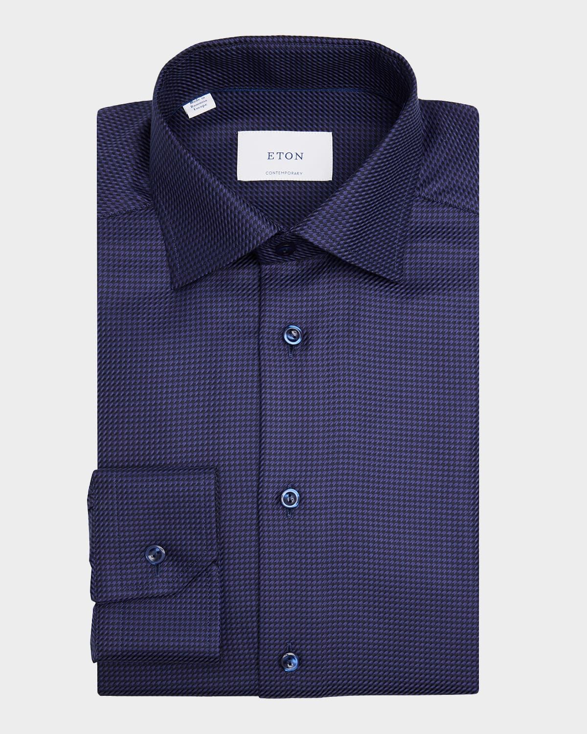 Men & apos;s Contemporary-Fit Organic Cotton Check Dress Shirt