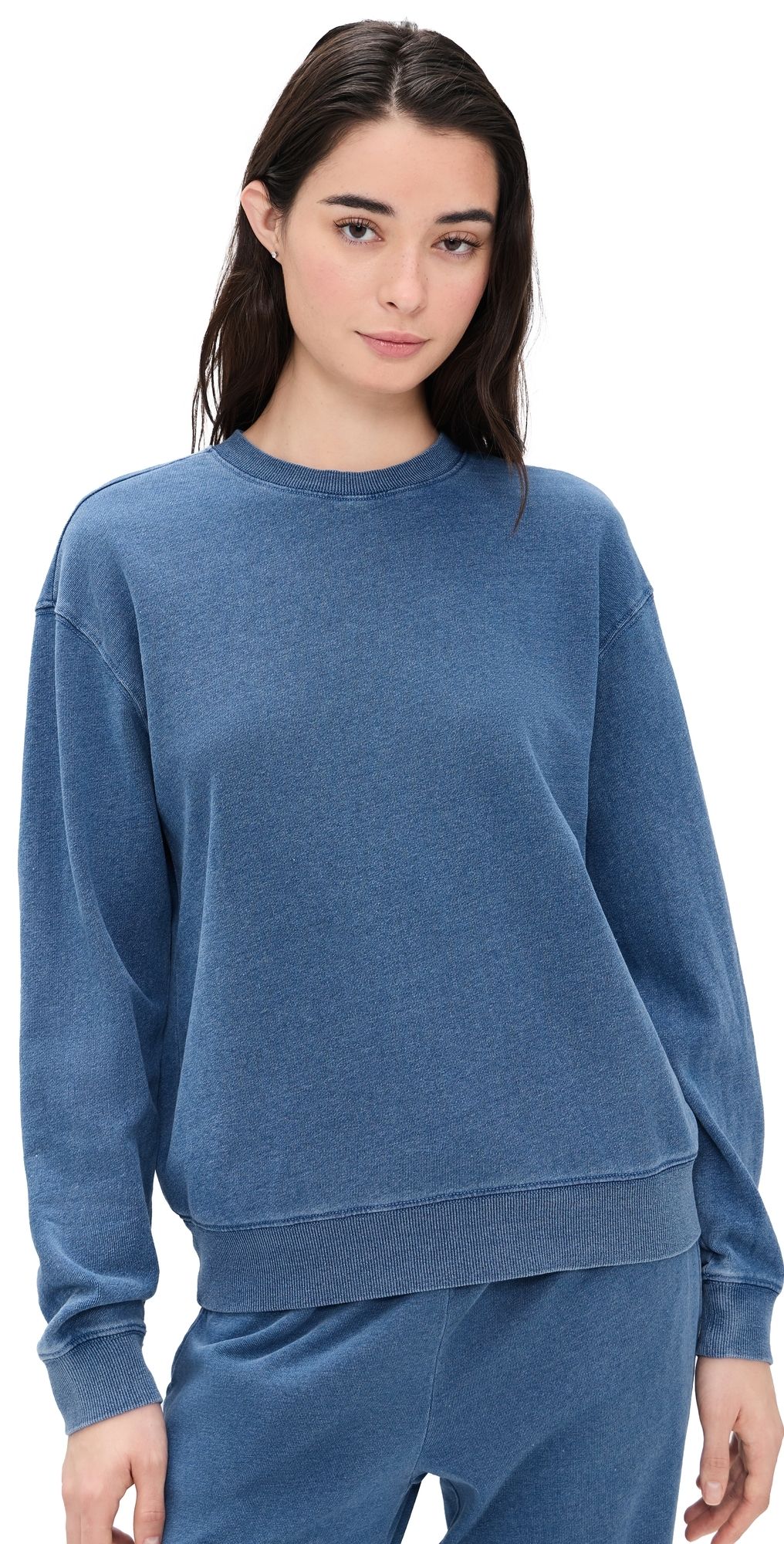 Z Supply Boyfriend Sweatshirt Calypso Blue Indigo XS