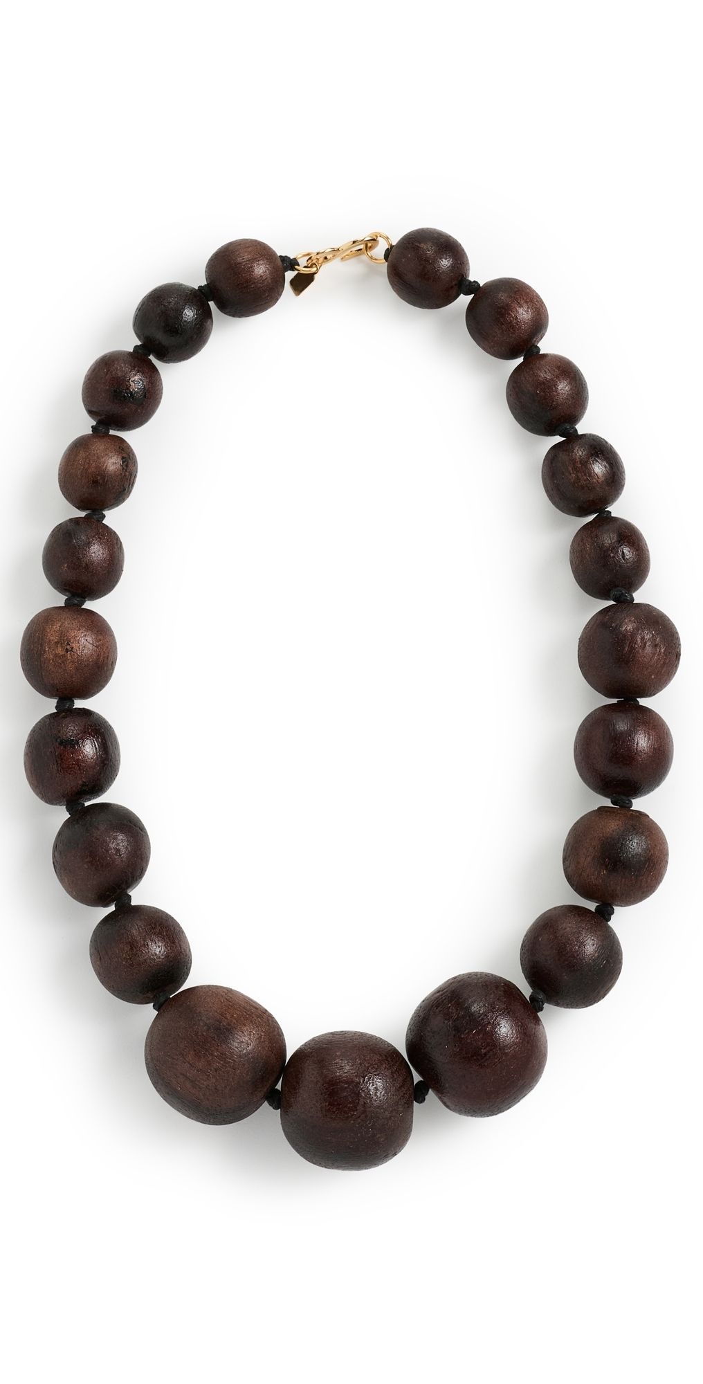 Kenneth Jay Lane Round Wood Ball Necklace Brown Wood One Size