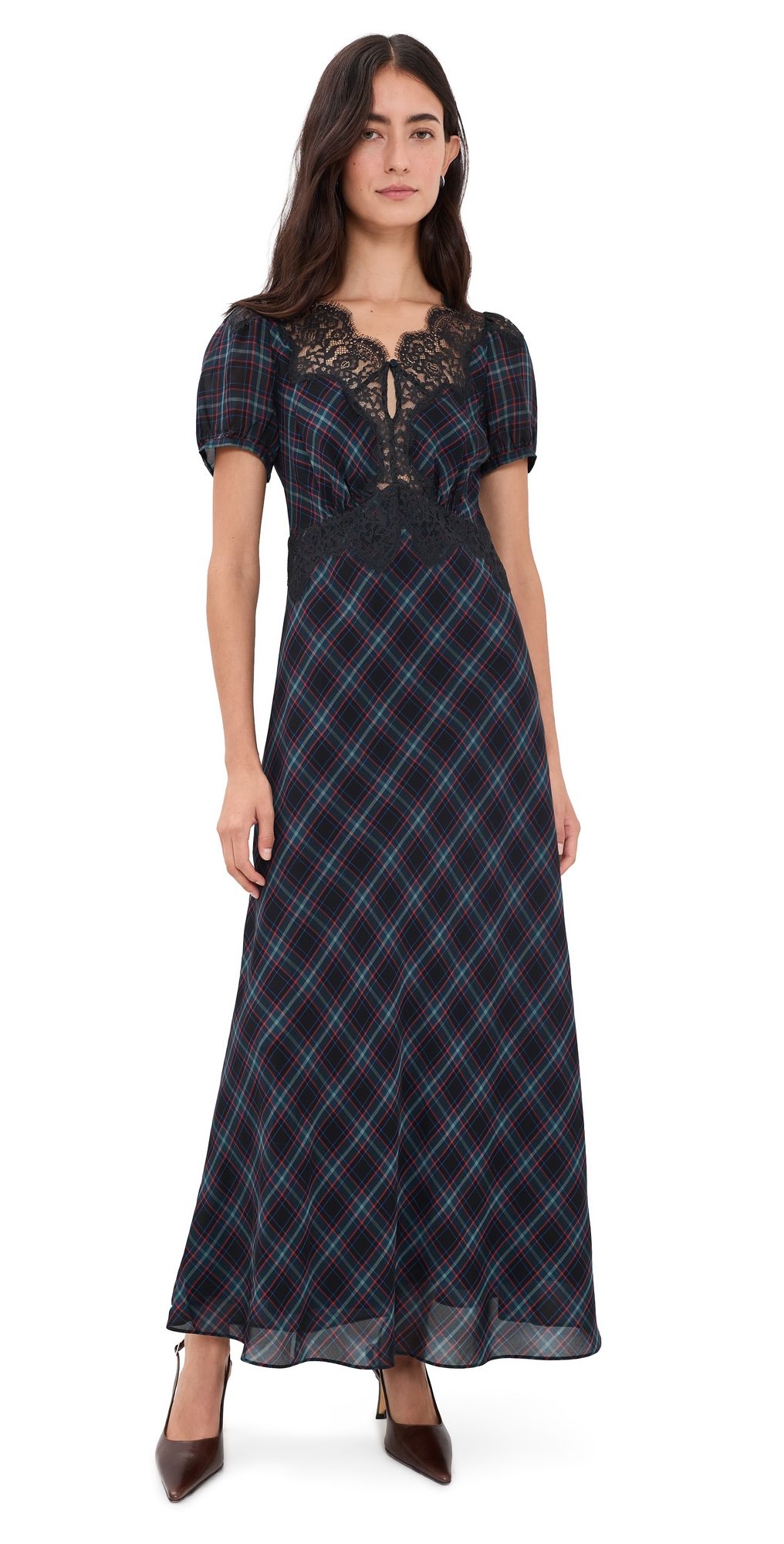 Hill House Home The Oakley Dress Gem Plaid/Navy Multi XS