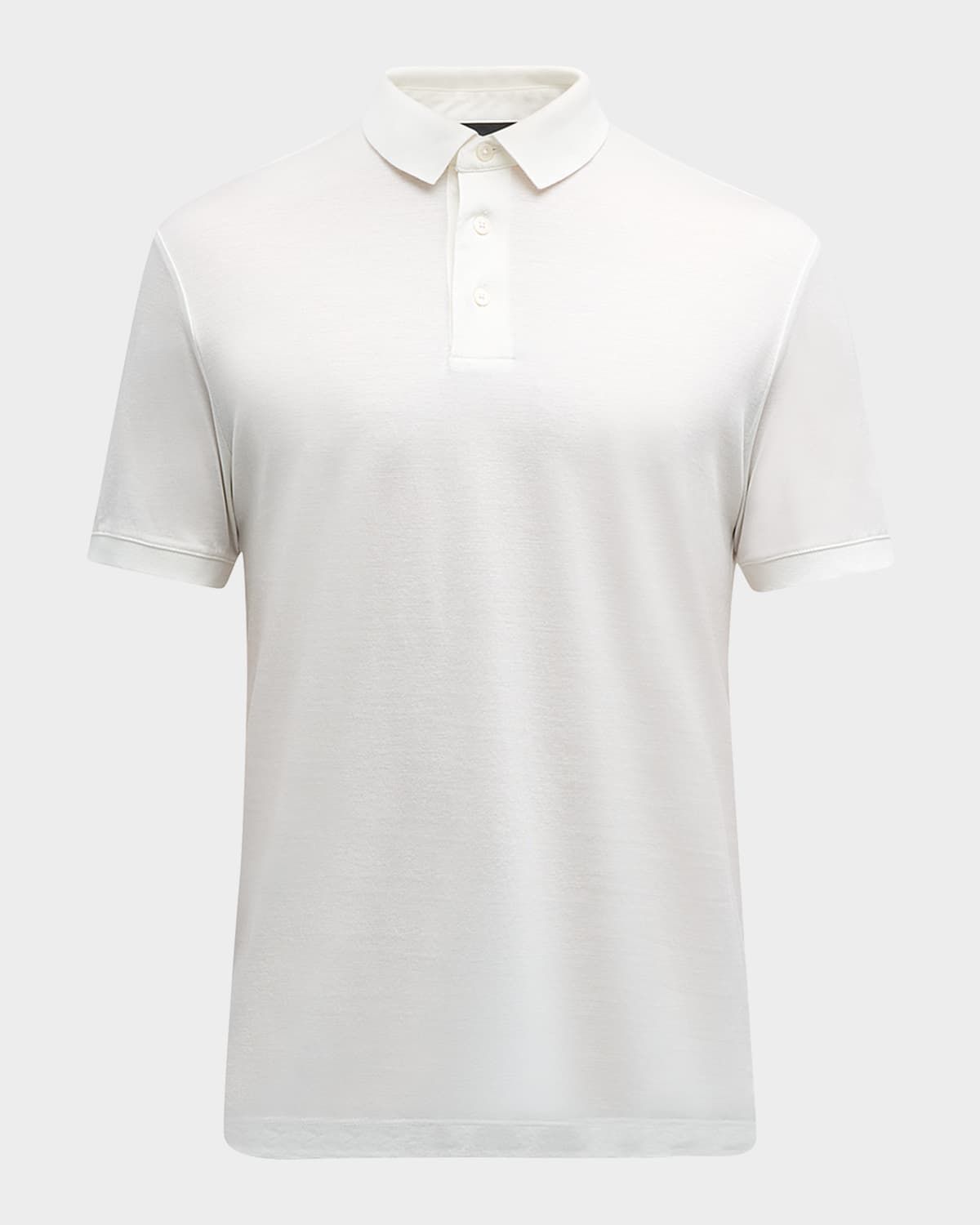 Men & apos;s Solid Jersey-Stretch Polo Shirt