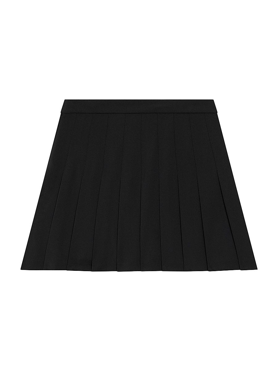 Women's Pleated Mini Skirt - Black - Size 16