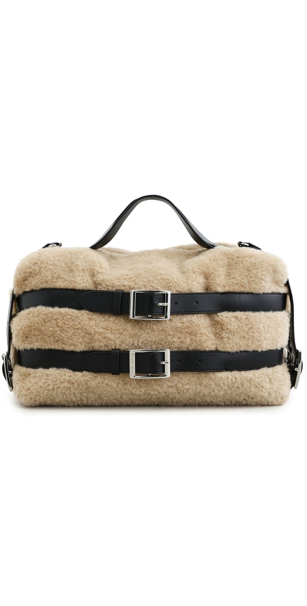 Simone Rocha Faux Fur Biker Belt Bag Blonde One Size