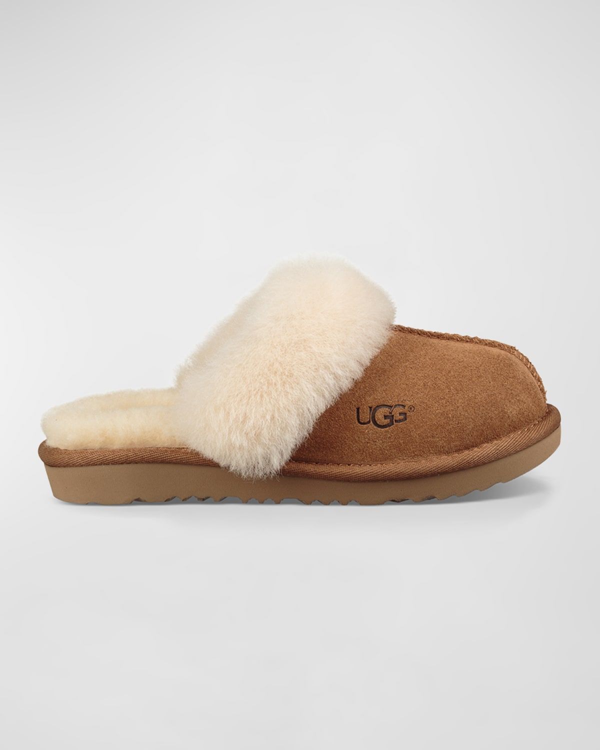Girl & apos;s Cozy II Suede & Shearling Slippers, Kid