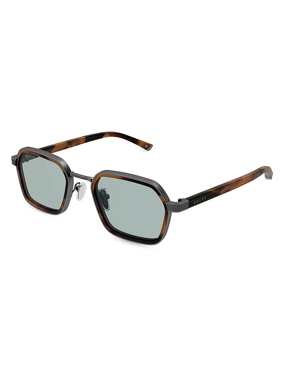 Men's Noble Tip 51MM Square Sunglasses - Rutenium