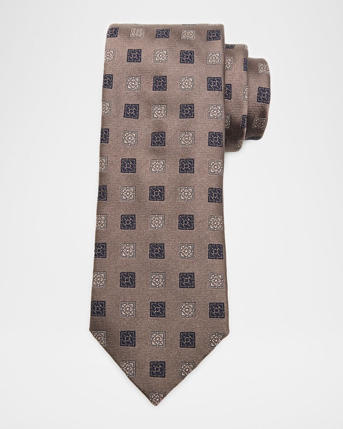 Men & apos;s Medallion Silk and Cotton Tie