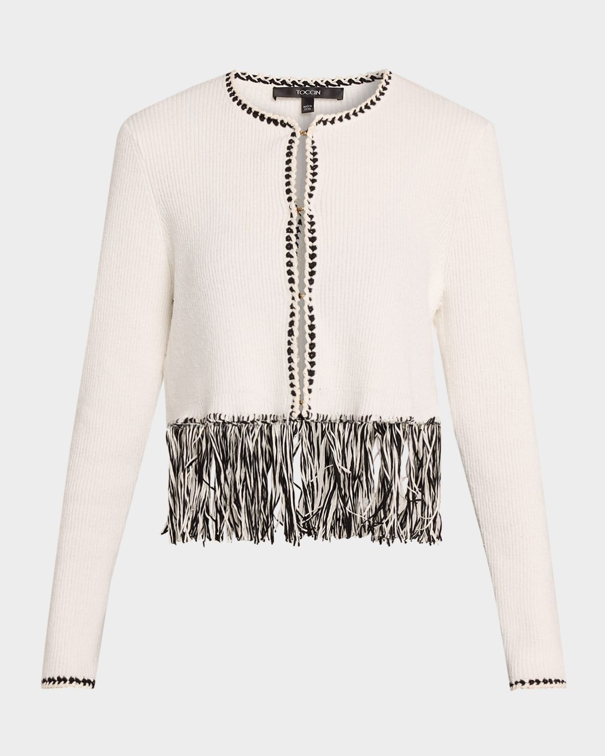 Monroe Fringe-Trim Cardigan