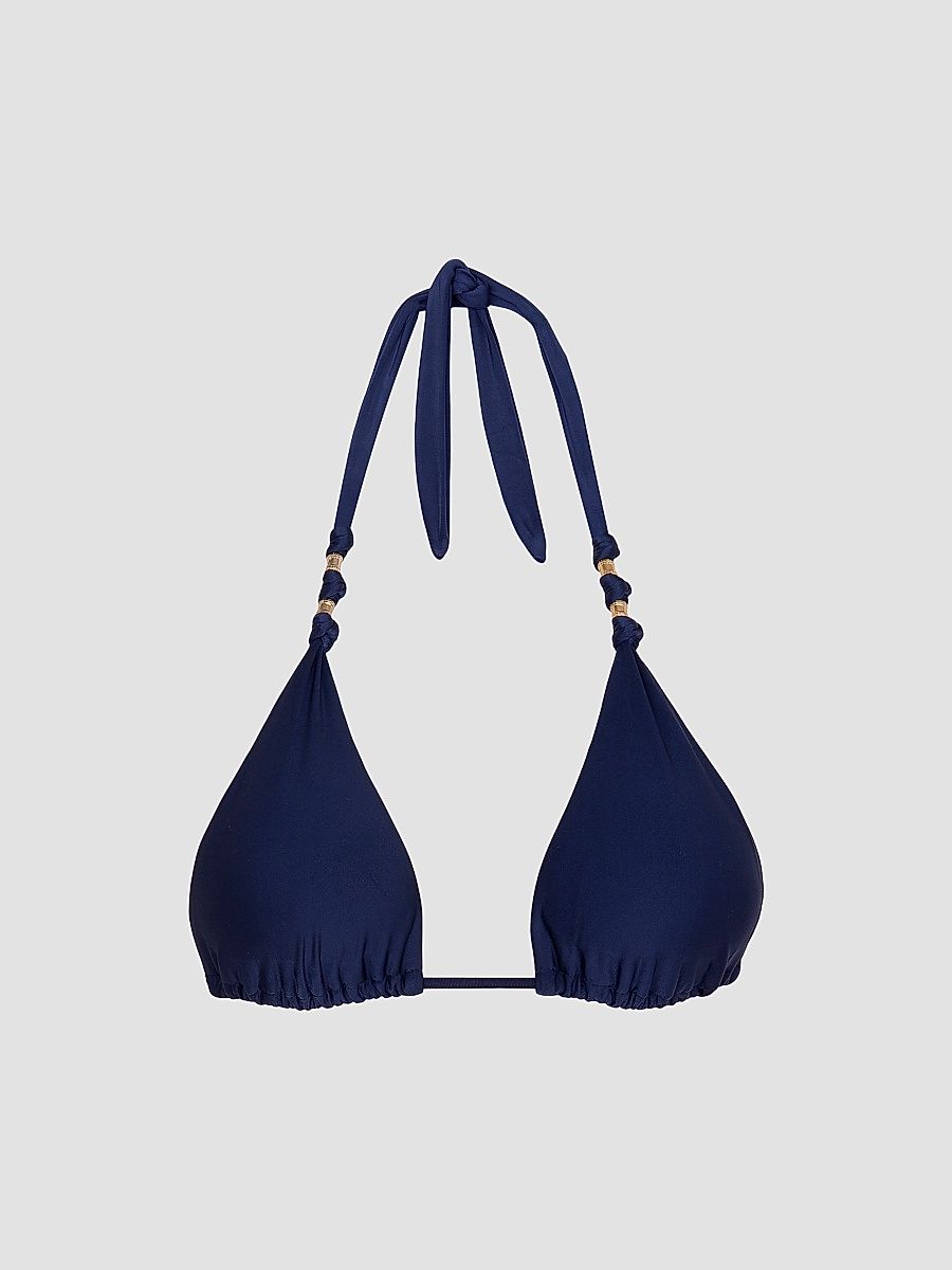 Women's Paula Triangle Bikini Top - Navy - Size XXL