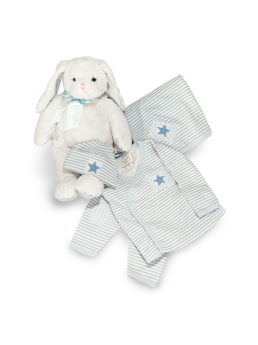 Baby's A Star Is Born Stripe Leggings Gift Set - Blue - Size 6 Months