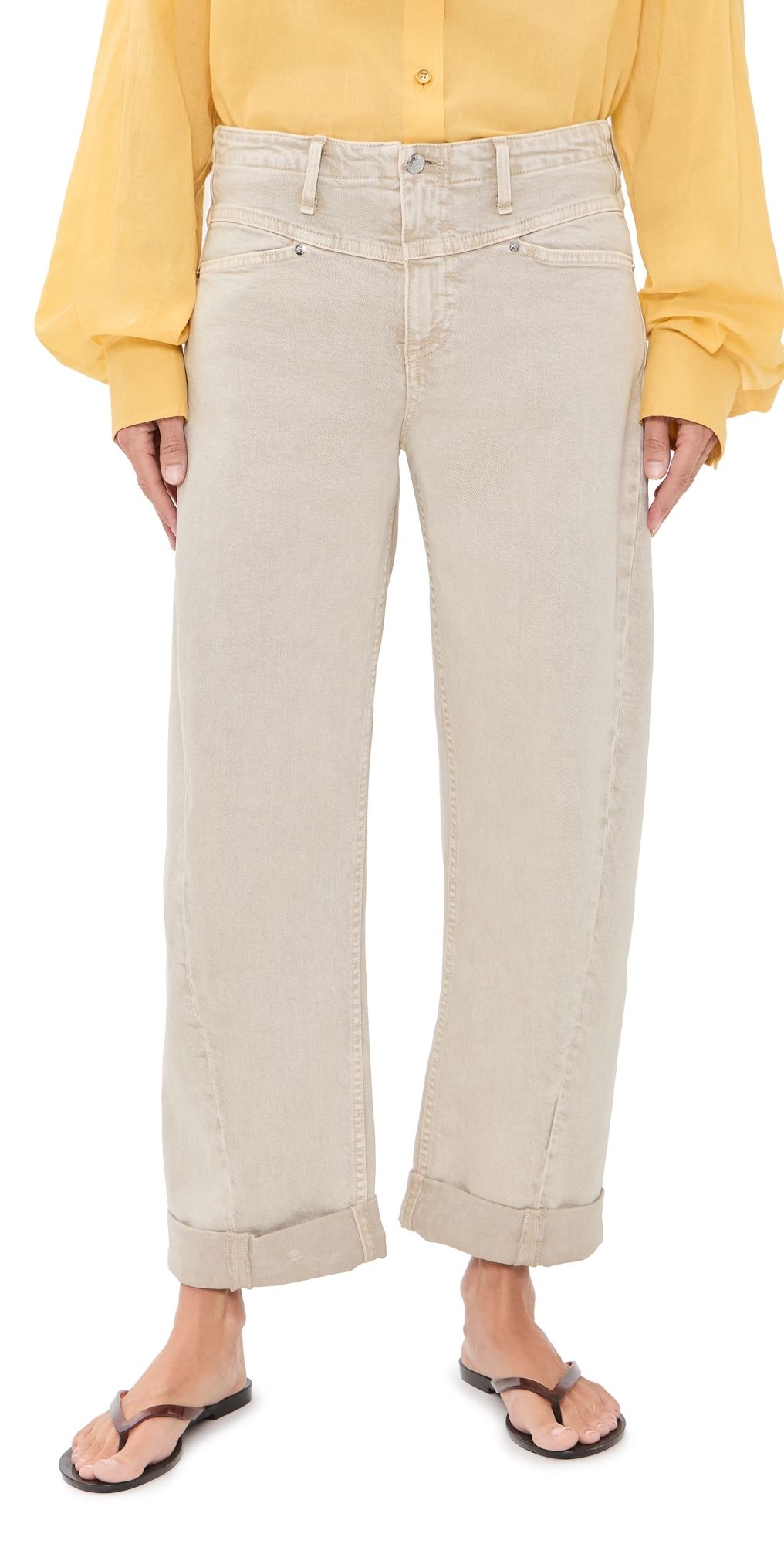 LE JEAN Le Petite Selena Crop Cuffed Jeans Desert Sands 26