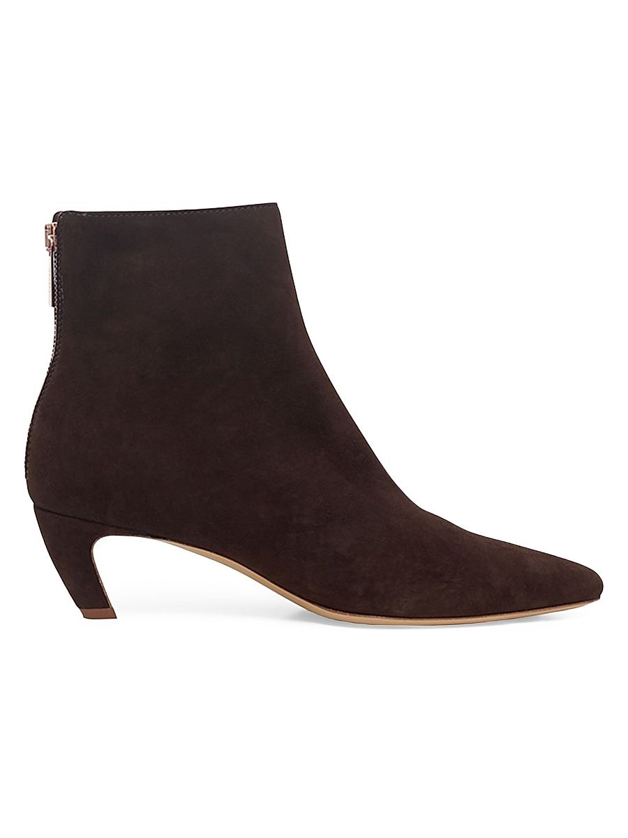 Women's Clayton 50MM Suede Ankle Boots - Dark Chocolate - Size 12