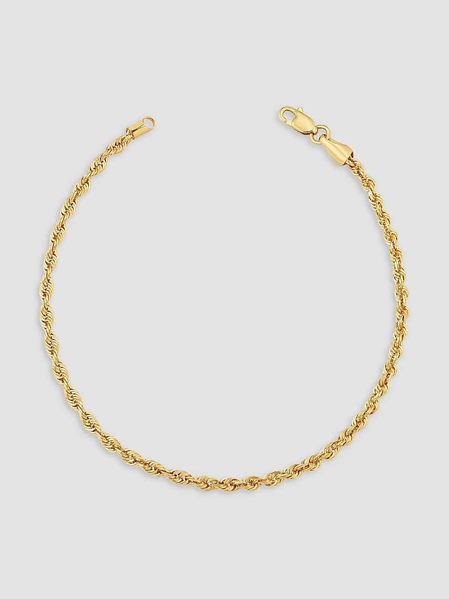 Women's 14K Yellow Gold Roman Rope Bracelet - Gold - Size 7.5