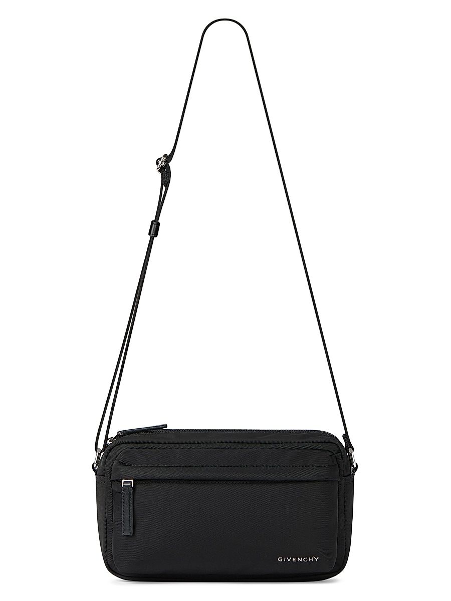 Men's Essential U Crossbody Bag in Nylon - Black