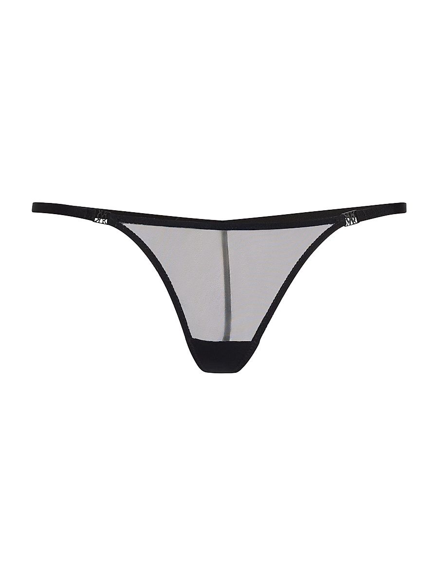 Women's Brienne Mesh G-String Thong - Black - Size XL