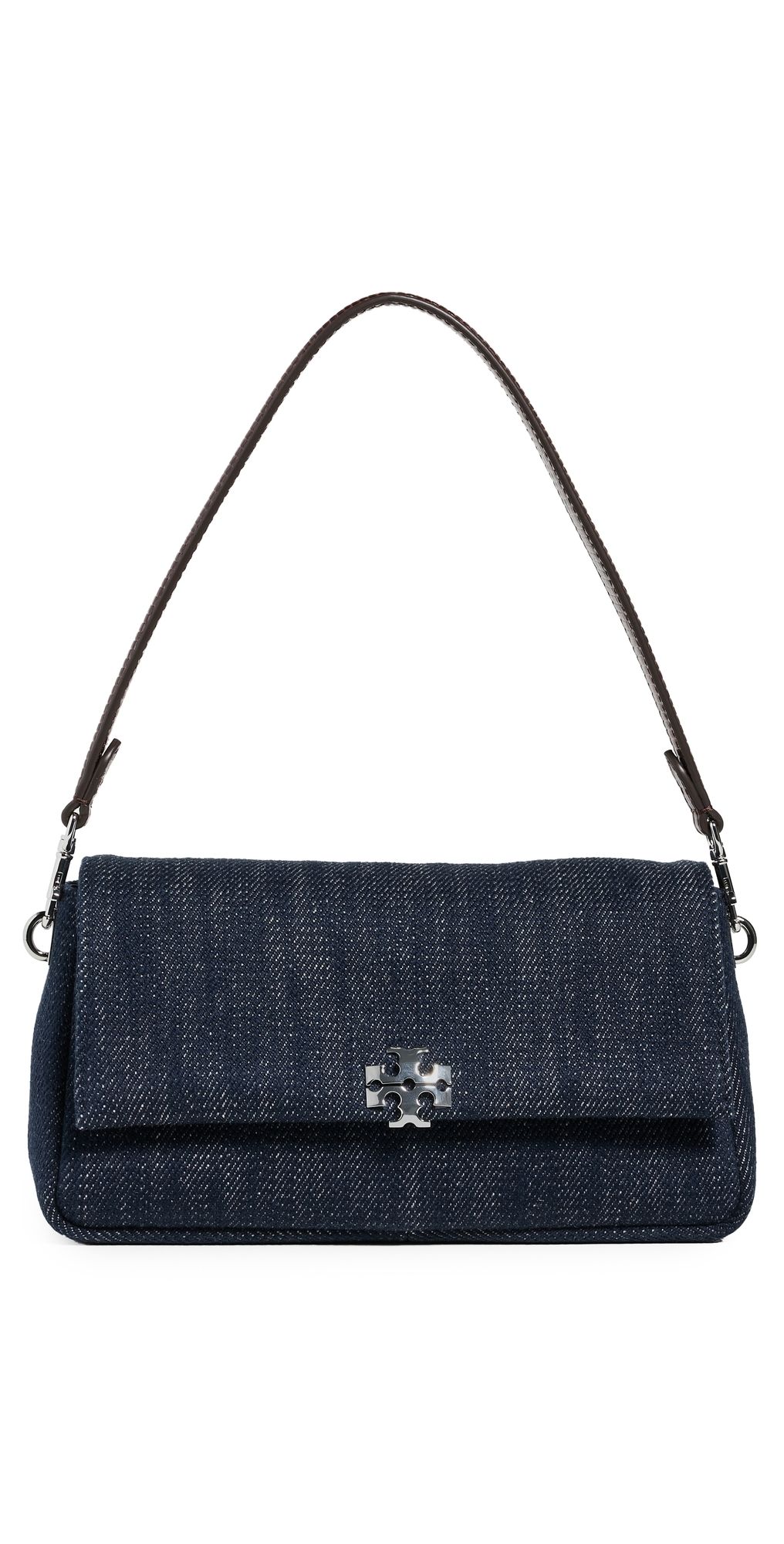 Tory Burch Charlie Denim Small Shoulder Bag Midnight One Size