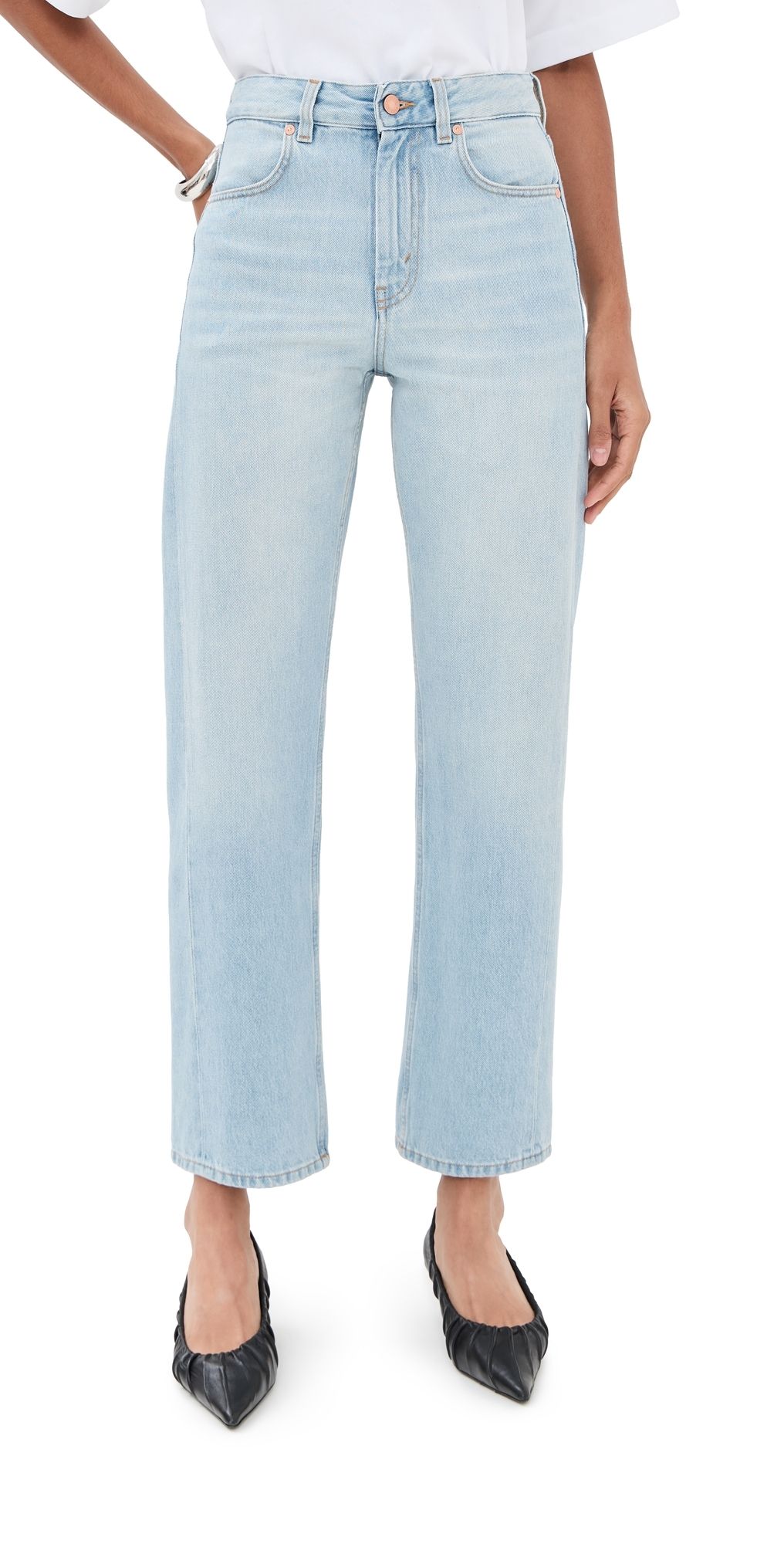Bite Studios Curved Organic Cotton Denim Jeans Brushed Light Blue 29