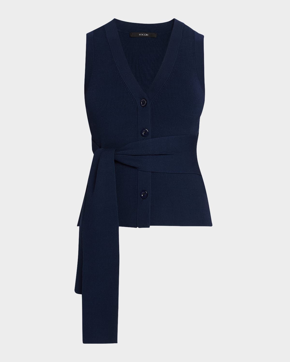 Collins Sleeveless Knit Tie-Front Vest