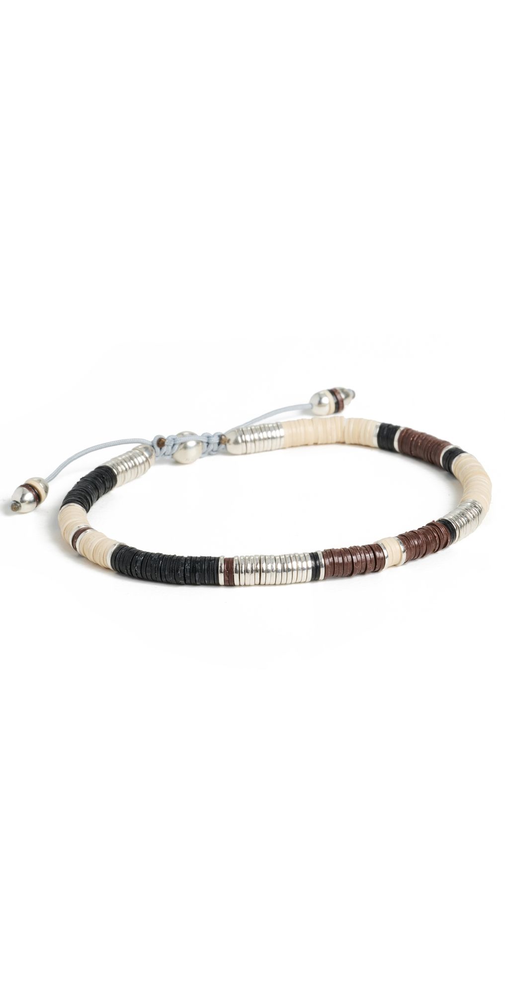 MAOR Sterling Silver Beaded Palli Bracelet Off White Mix M