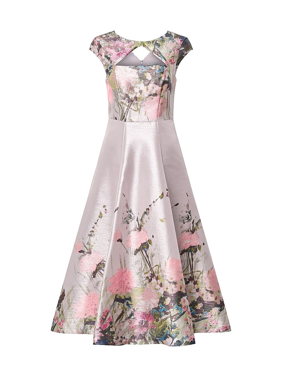 Women's Augusta Blossom Tea-Length Cocktail Dress - Lilac Mist Multi - Size 16
