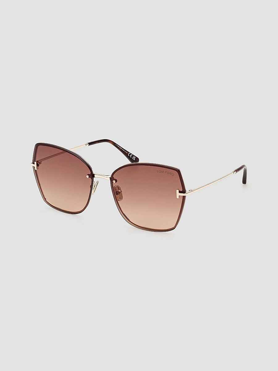 TOM FORD Women's 62MM Butterfly Sunglasses - Rose Gold Havana Gradient
