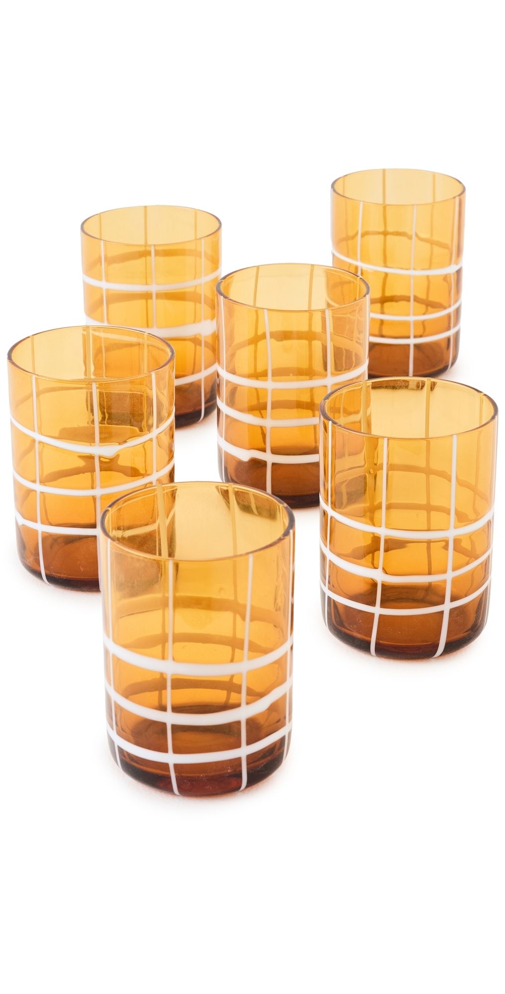 Zafferano Twiddle Tumbler Set of 6 Amber One Size