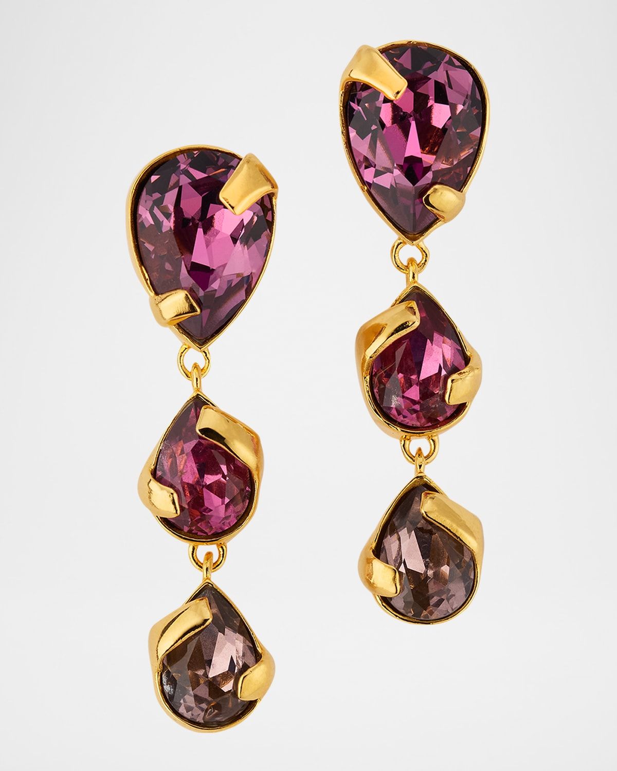 Pear Rhinestone Drop Earrings