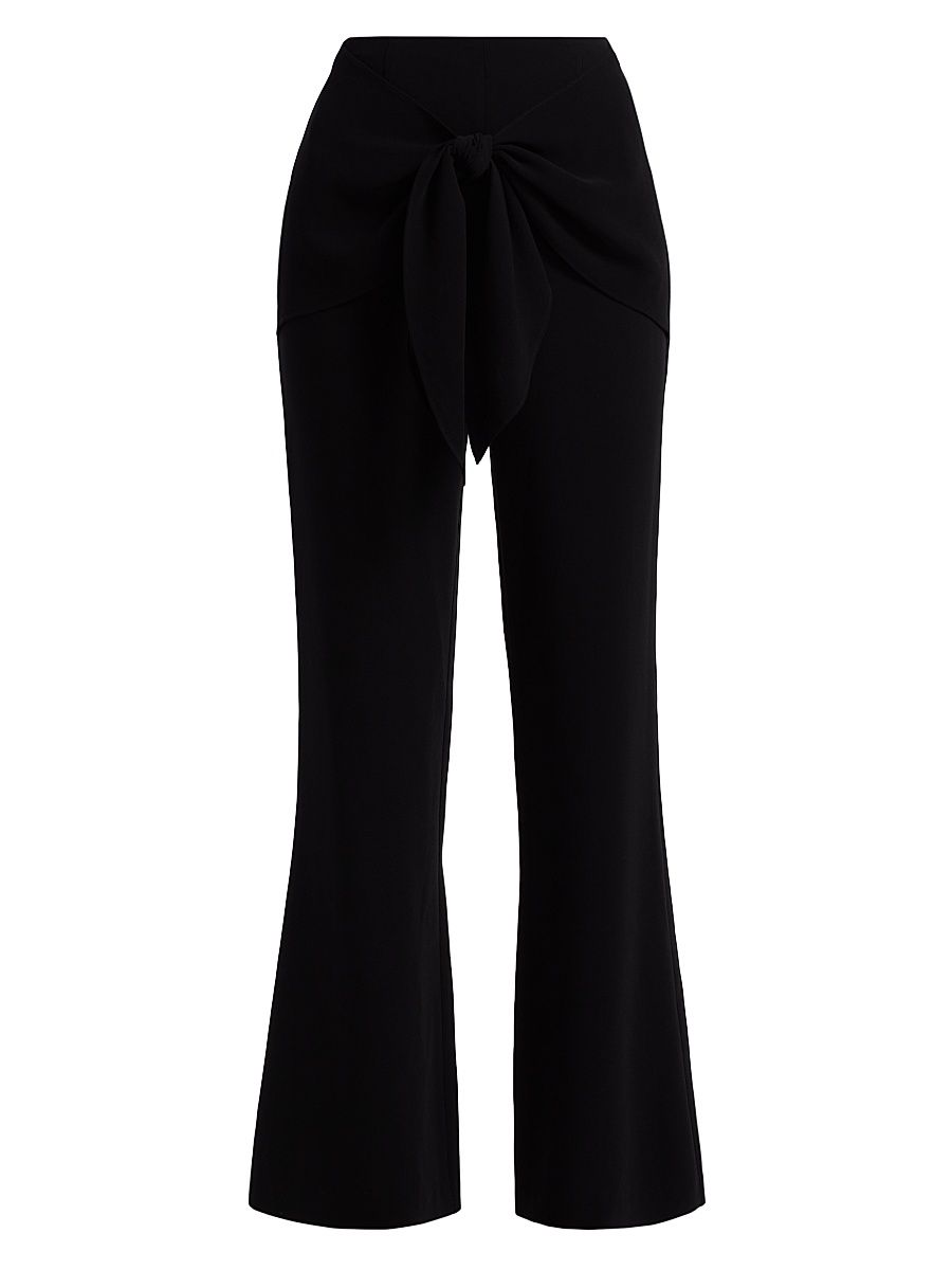 Women's Lilas High-Rise Wide-Leg Pants - Black - Size 12
