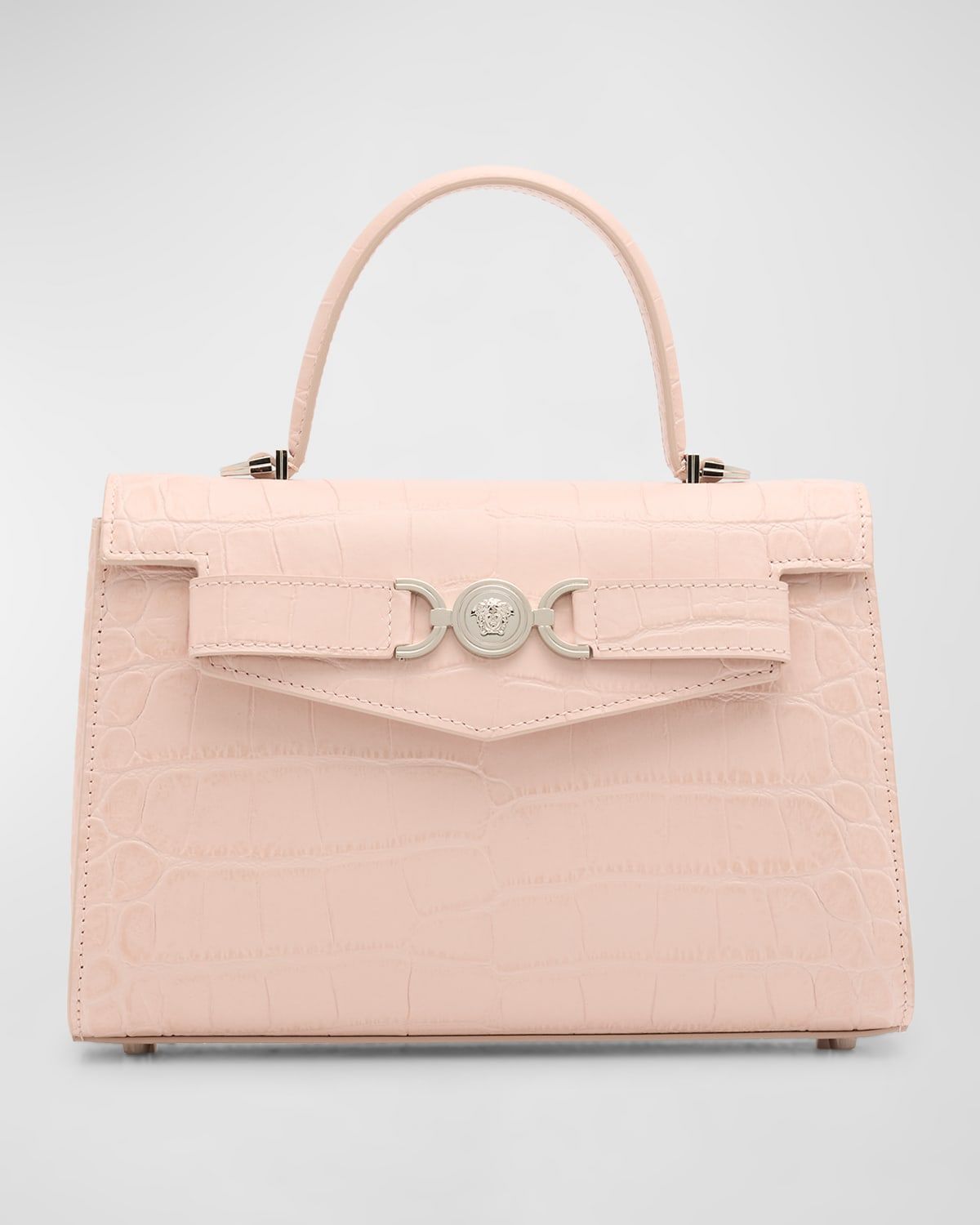 Medusa 95 Croc-Embossed Top-Handle Bag