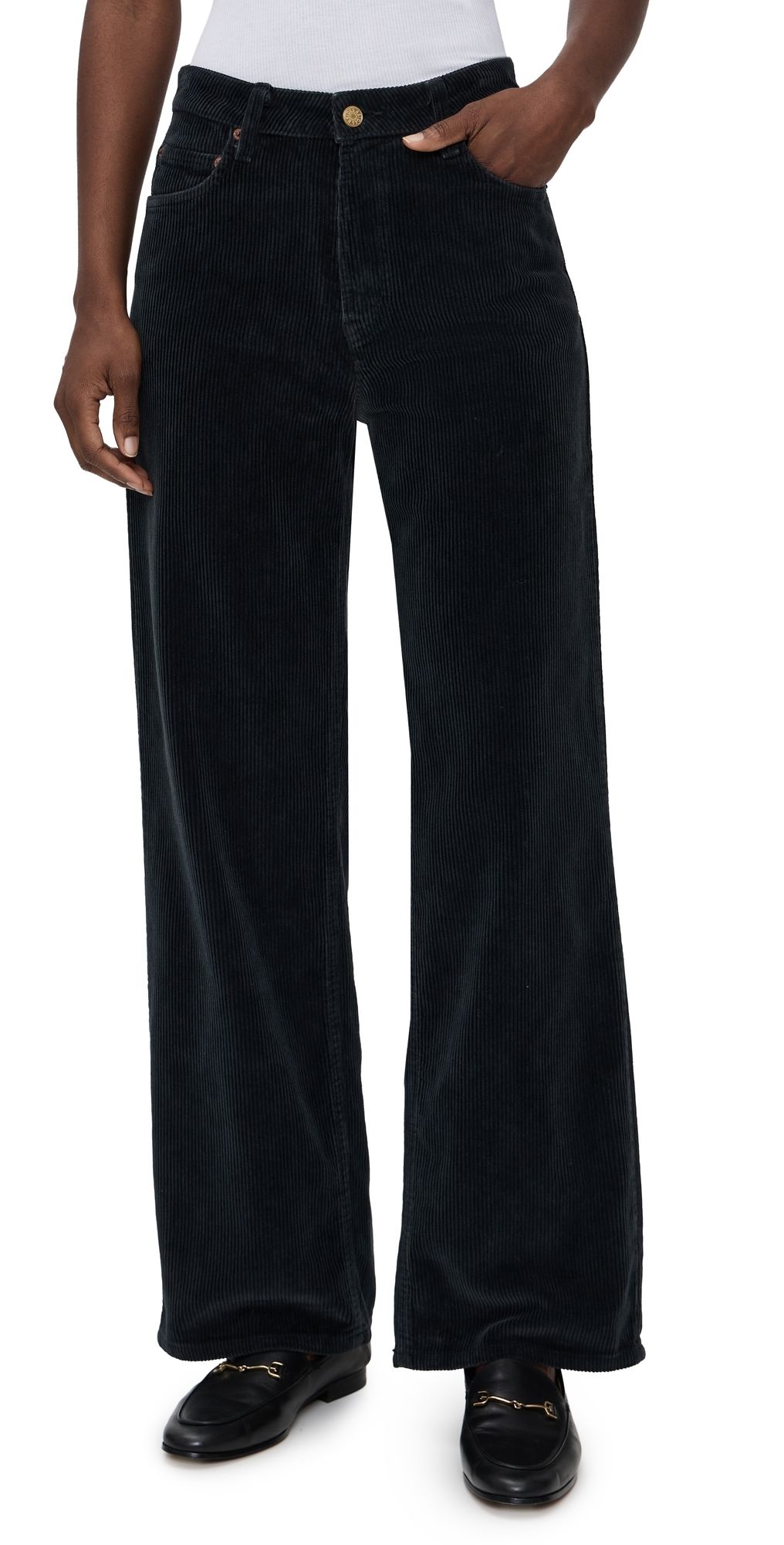 B Sides Elissa Corduroy Pants Stil Black Overdye 25