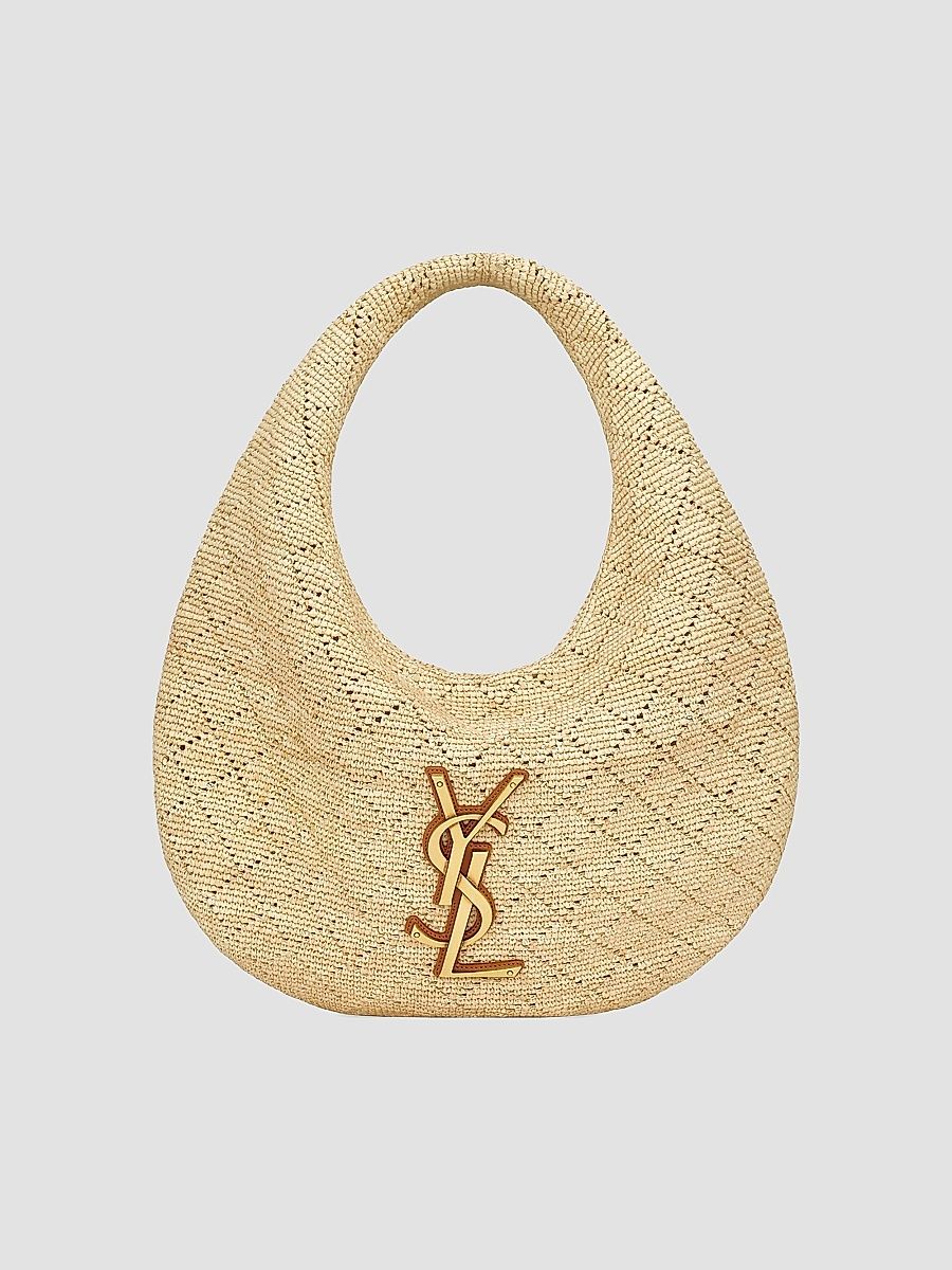 Saint Laurent Women's Icare Hobo Bag in Raffia - Natural