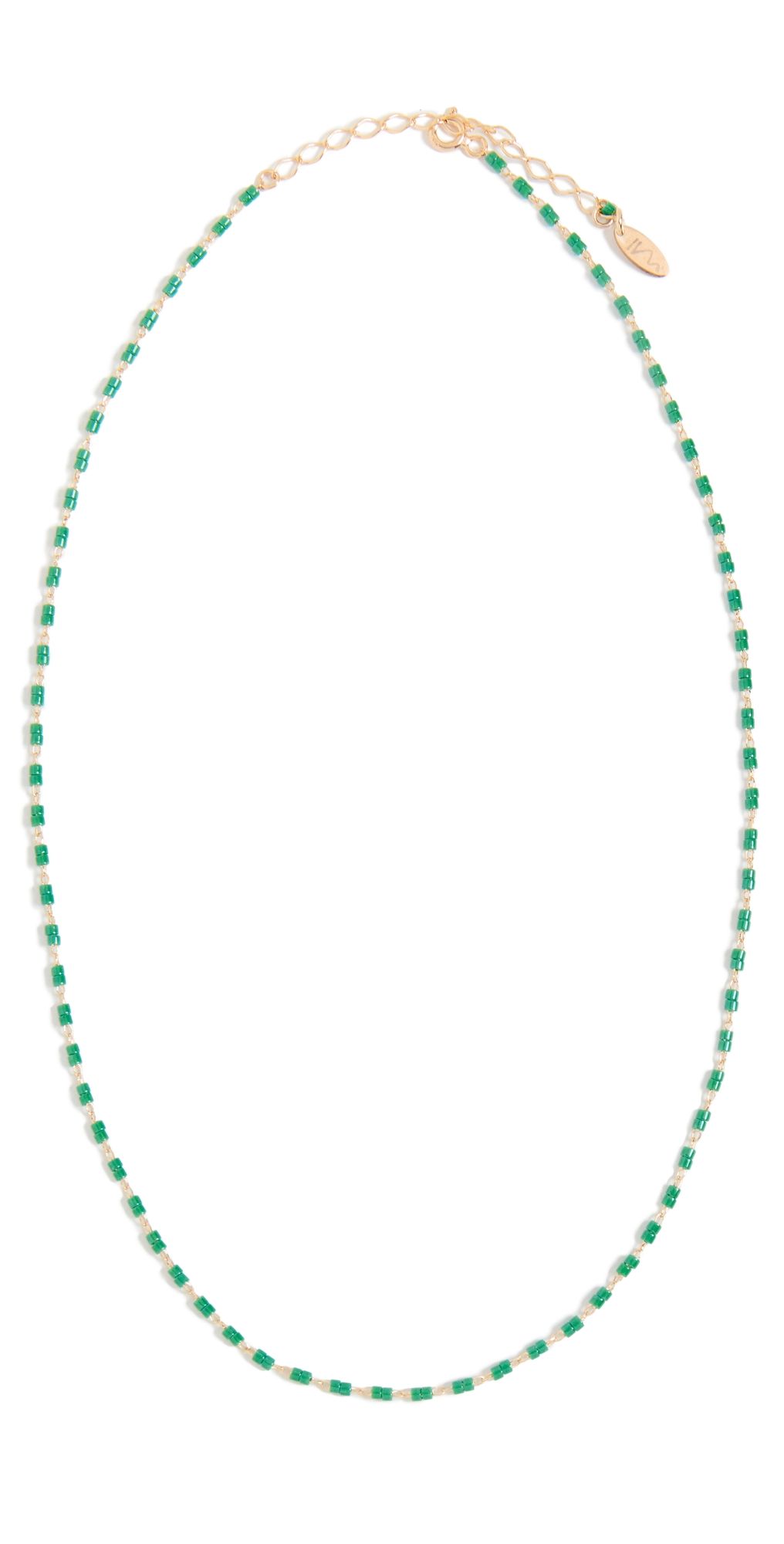 Maison Irem Necklace Beat it Green One Size