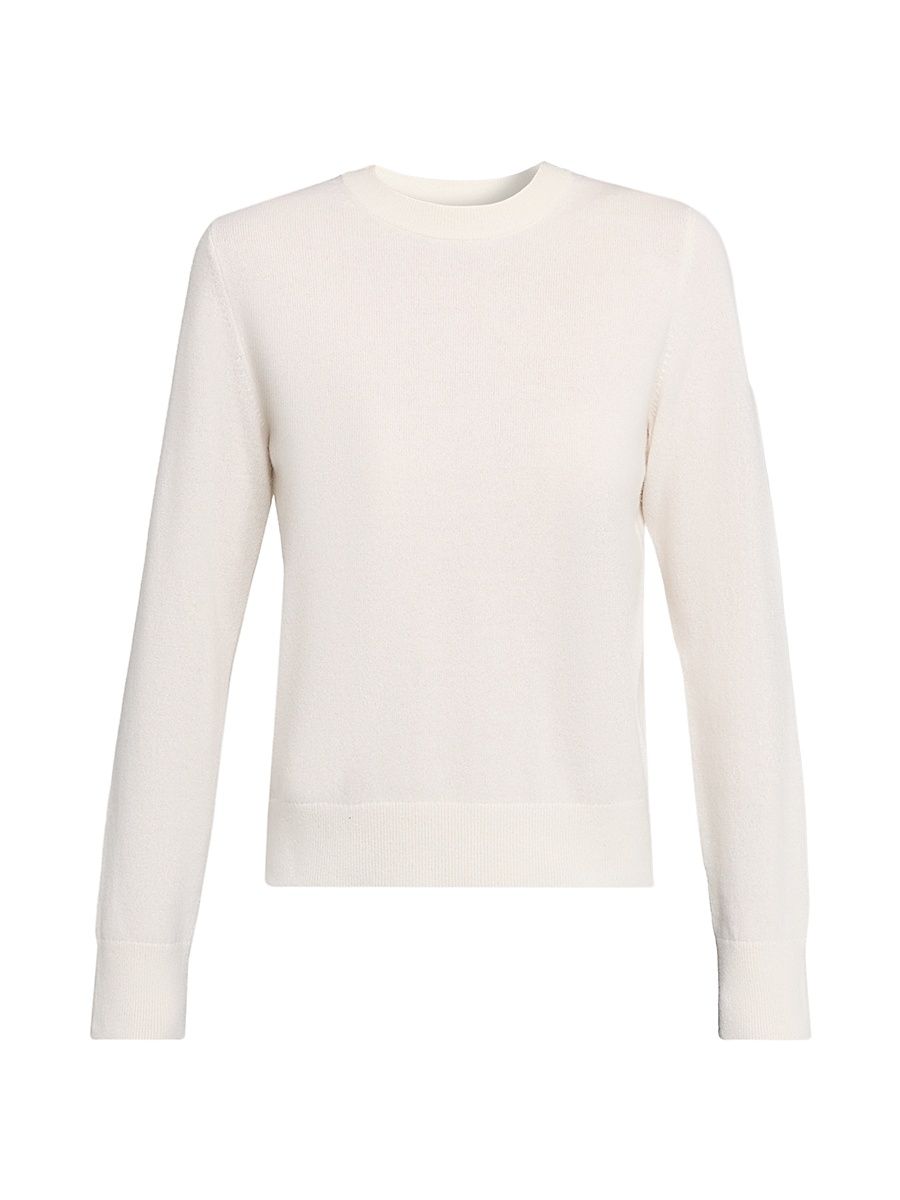 Women's Cashmere Crewneck Sweater - Off White - Size XXS
