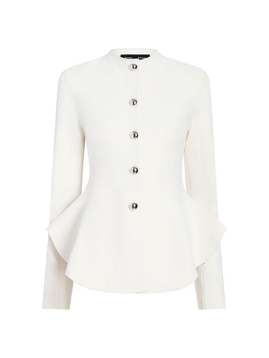 Women's Dasha Peplum Jacket - Off White - Size Large