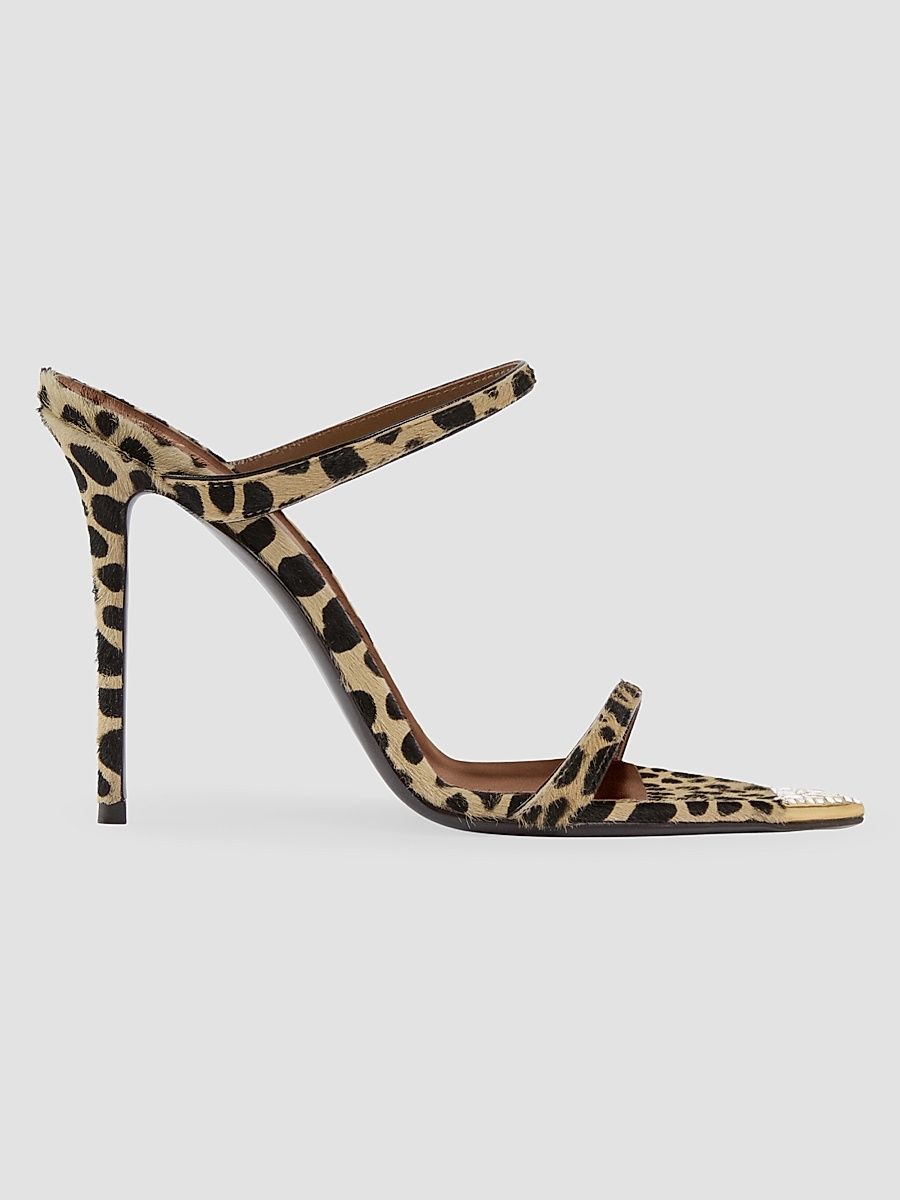 Women's Intrigo 105MM Crystal-Embellished Calf Hair Sandals - Naturale - Size 10