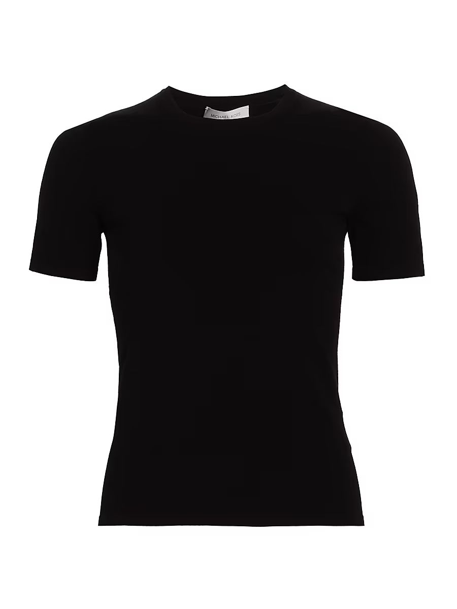 Women's Short-Sleeve Crewneck T-Shirt - Black - Size Large