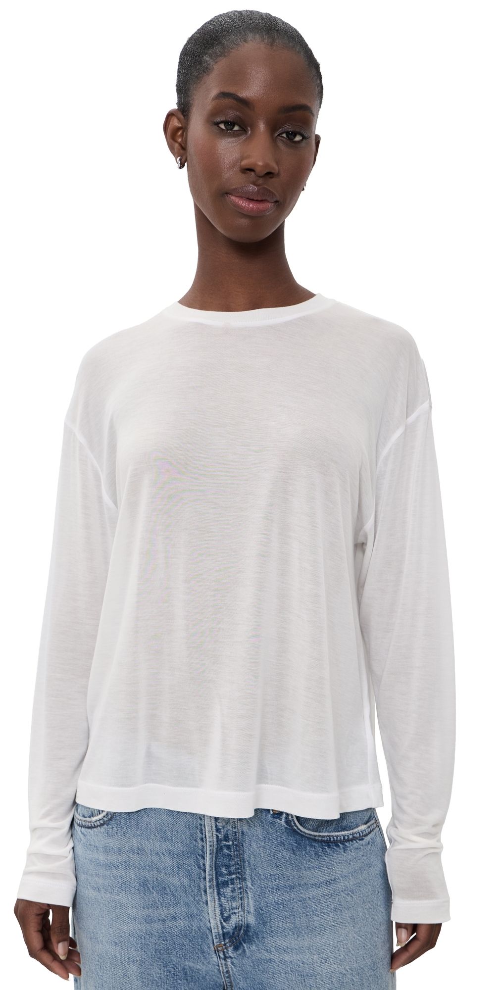 AGOLDE Sasha Tee Gesso XS