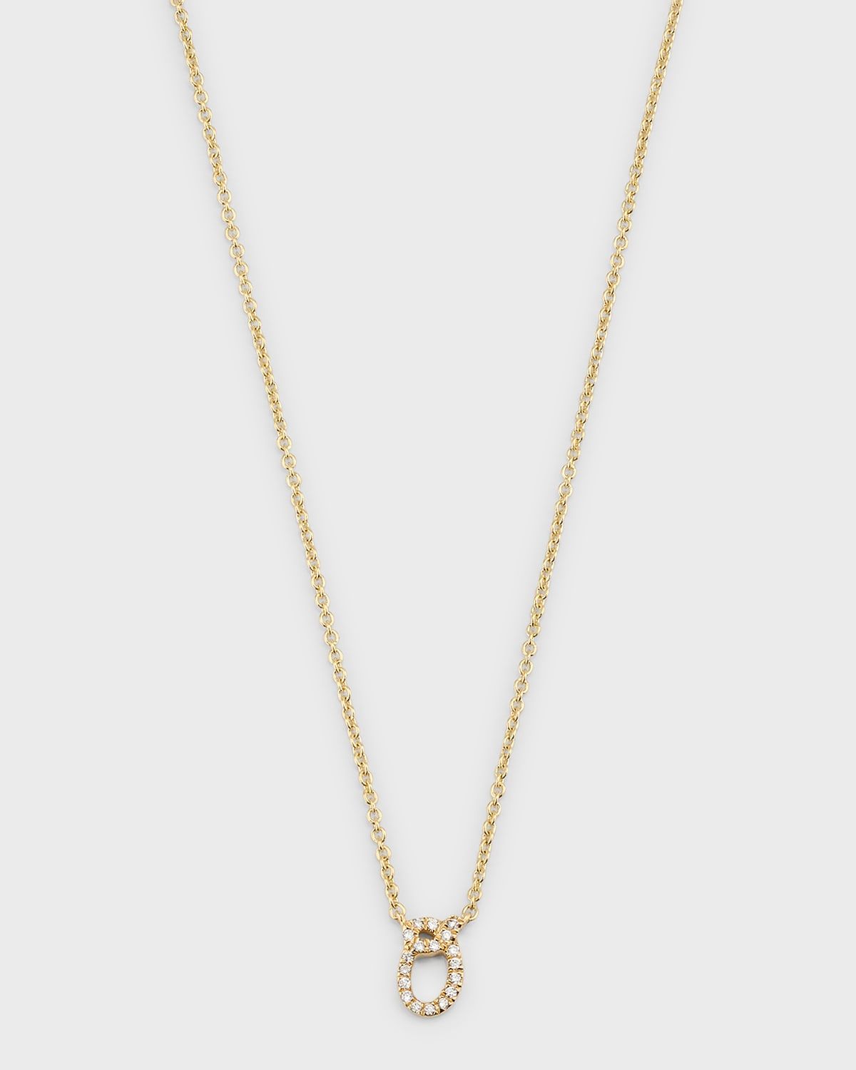 14k Diamond Pave Initial Necklace