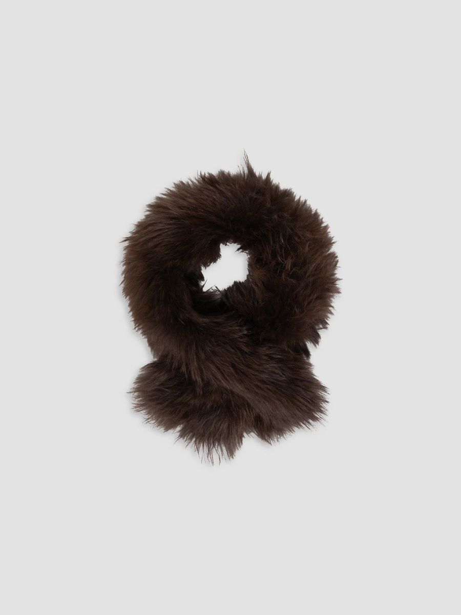 Gorski Women's Select Lamb Pull Through Scarf - Brown