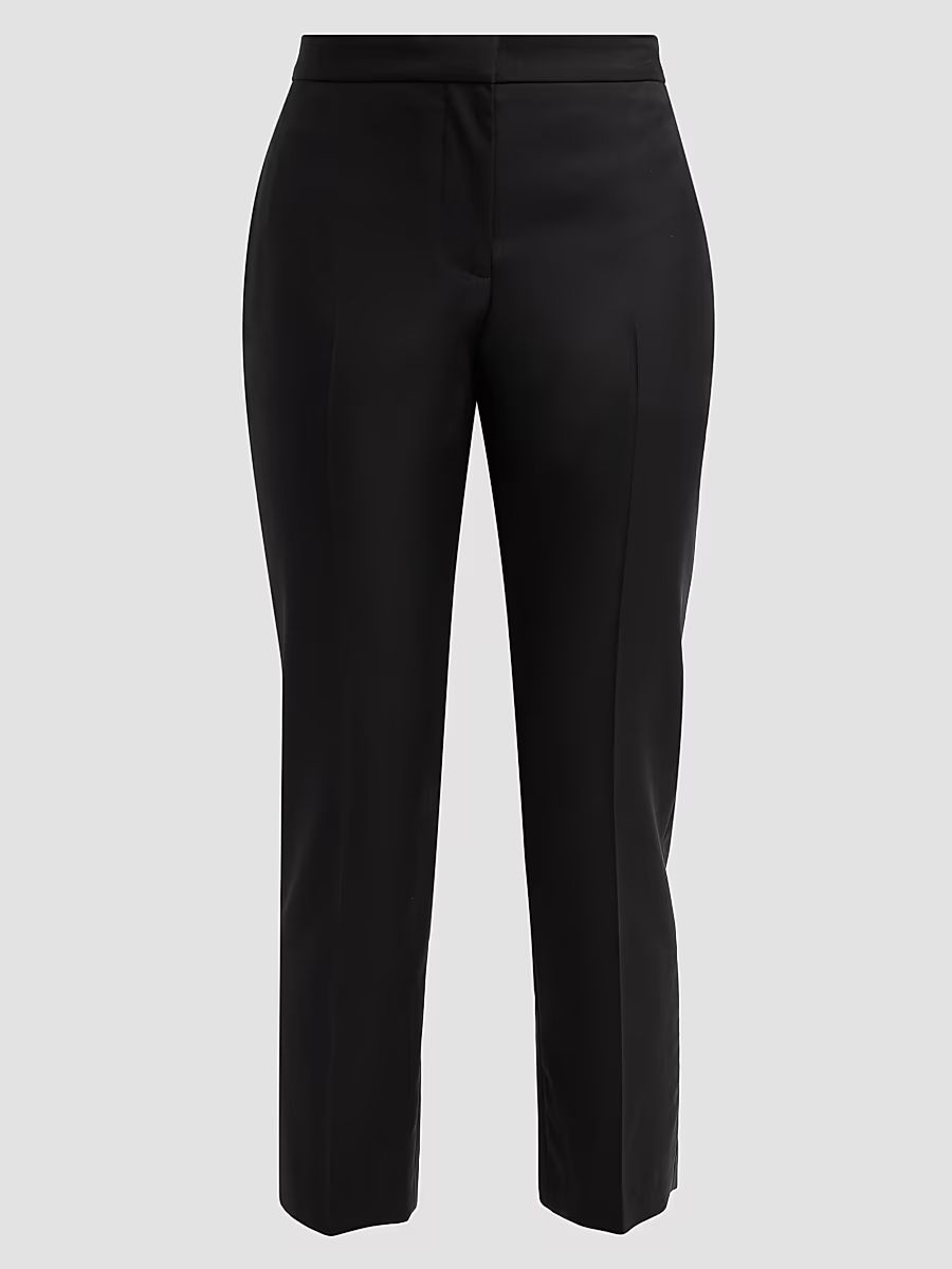 Women's Wool Cigarette Trousers - Black - Size 6