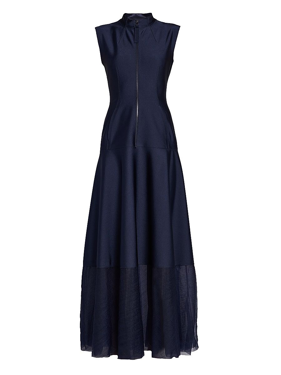 Women's A-Line Maxi Dress - Blue - Size 6